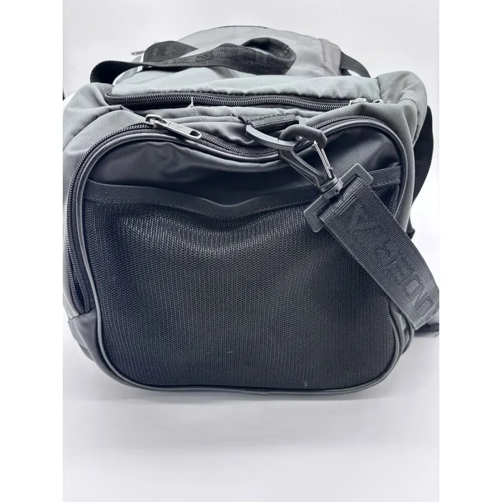 Under Armour Storm Duffel Bag Gym Workout Pockets Shoulder Carry Gray Black